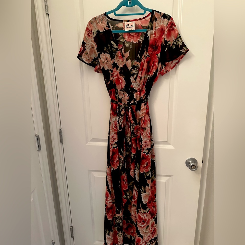 Daisy Shoppe high low floral dress